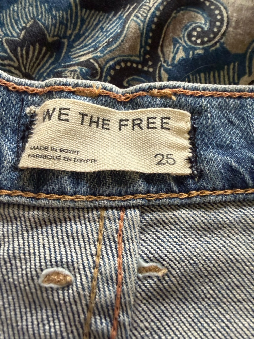 Free People NWT We the Free Risk Taker Faded Raw Hem Seamed Straight Leg Jeans - Picture 6 of 9